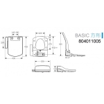 【已停產】Roca 804011005 Multiclean Basic 方形電子廁板